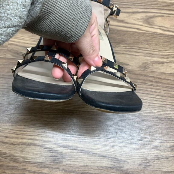 Valentino Garavani Rockstud Women's Size EU 40 Black Leather Stiletto Sandals. - Picture 5 of 15